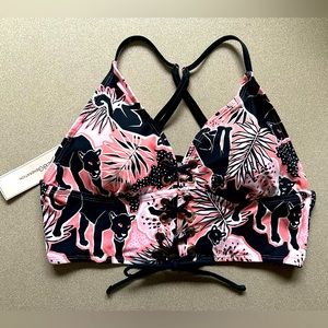 Black Panther Print Swim Top - NWT